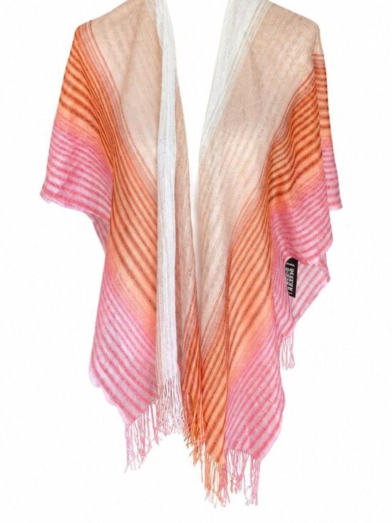 Missoni Tops - Missoni shimmery/glittery striped sunset colored shawl/wrap